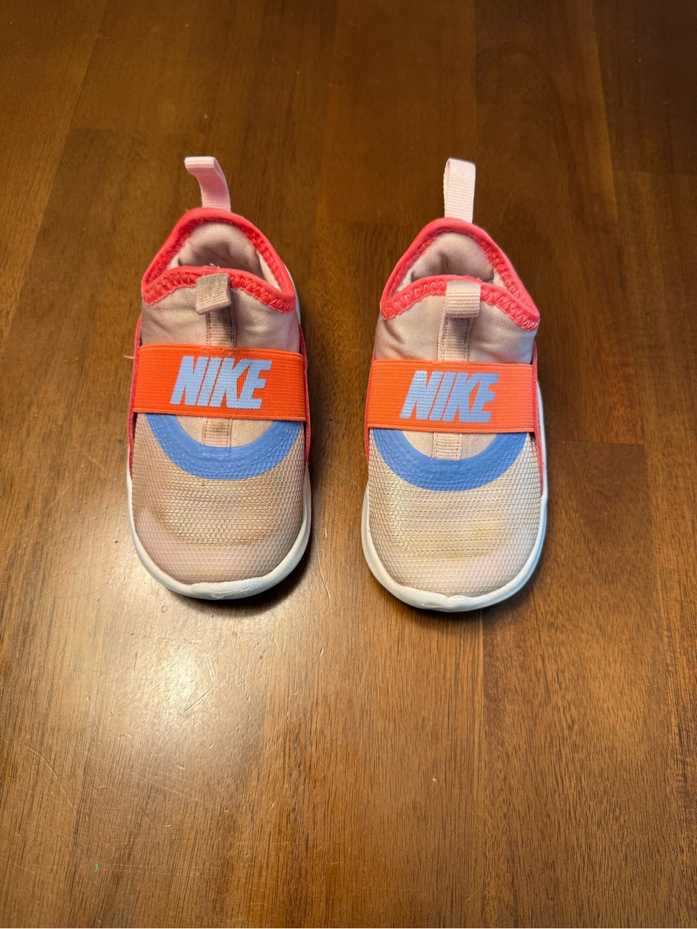 Nike Toddler Flex Runner Sneakers in Pink, Orange & Blue